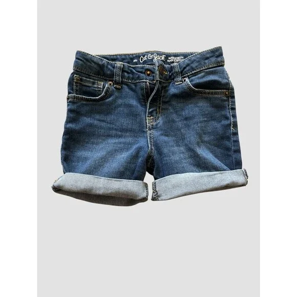 Lot of 3 Girls Denim Shorts Size Small (6/6X) Cat & Jack Copper Key Assorted - Picture 5 of 11